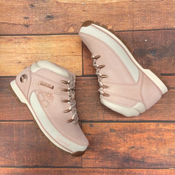 Timberland Women's Euro Sprint Light Pink Nubuck Shoes - Picture 3 of 7